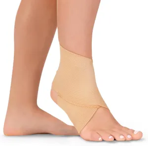 BraceAbility Elastic Ankle Support Brace - Lightweight Slip-on Compression Sleeve for Gymnastics, Dance, Sports, Running, and Sprained Foot Swelling (2XL)