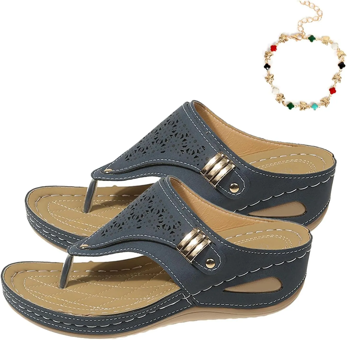 Breathable Mesh Sports Sandals with Non-slip Sole, Comfy Orthopedic Women’s Open Toe Beach Casual Walking Shoe