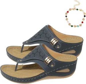 Breathable Mesh Sports Sandals with Non-slip Sole, Comfy Orthopedic Women’s Open Toe Beach Casual Walking Shoe