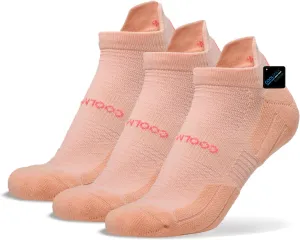 BRISIRA Coolmax Bamboo Viscose Compression Running Socks 3 Pairs Ankle Low Cut Athletic Anti Blister Cushioned Seamless