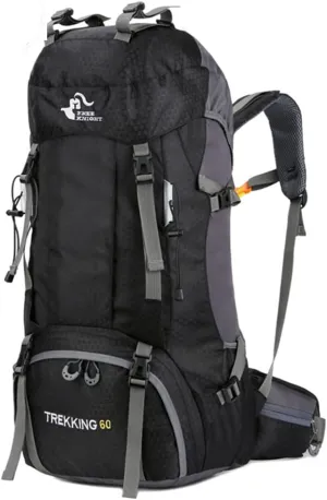 Bseash 60L Waterproof Hiking Camping Backpack with Rain Cover, Large Outdoor Sport Travel Daypack Rucksack for Climbing