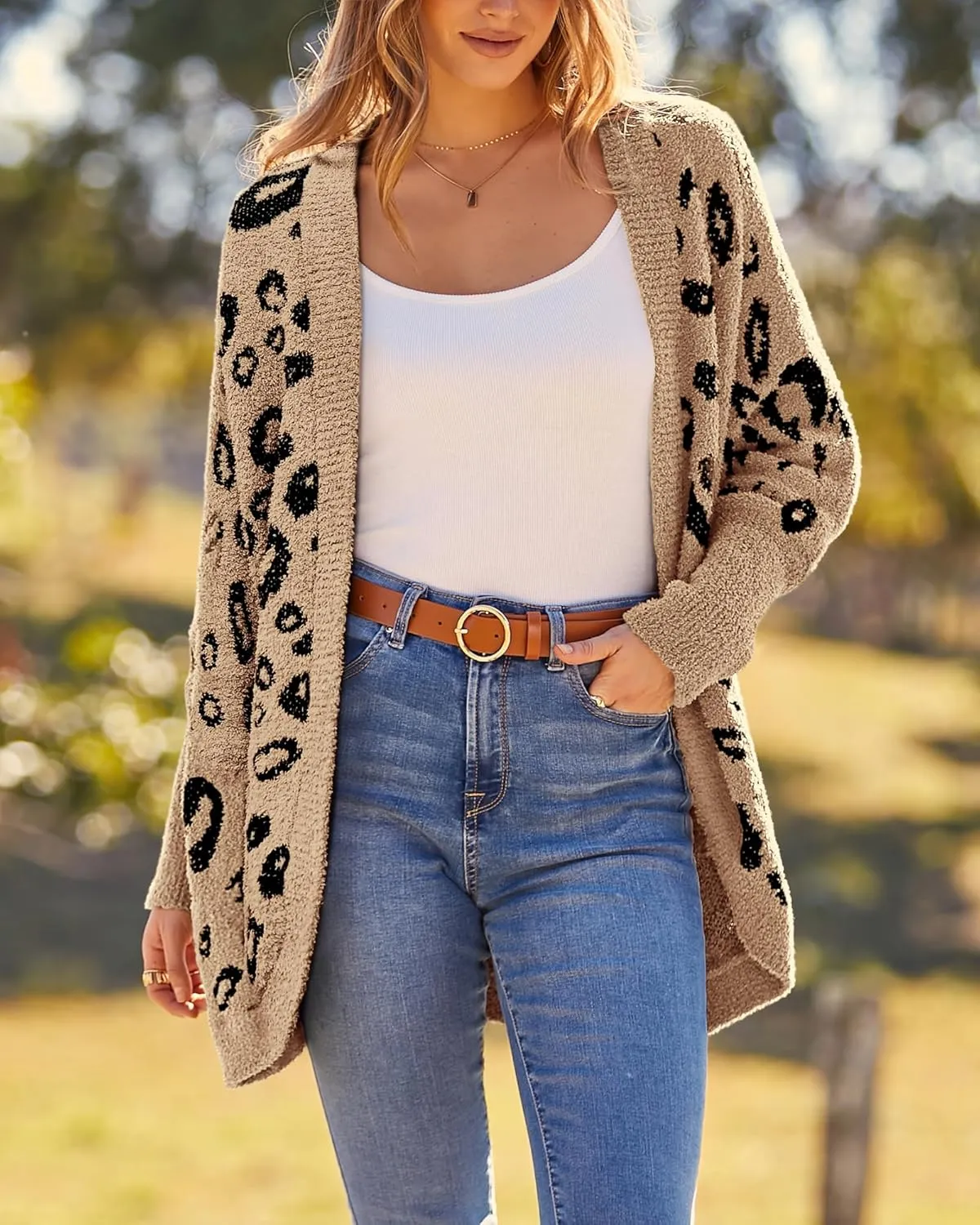 BTFBM Womens Cardigan Sweaters Long Sleeve Open Front Cardigans Fall Fashion Loose Knit Printed Outwear Spring Coats