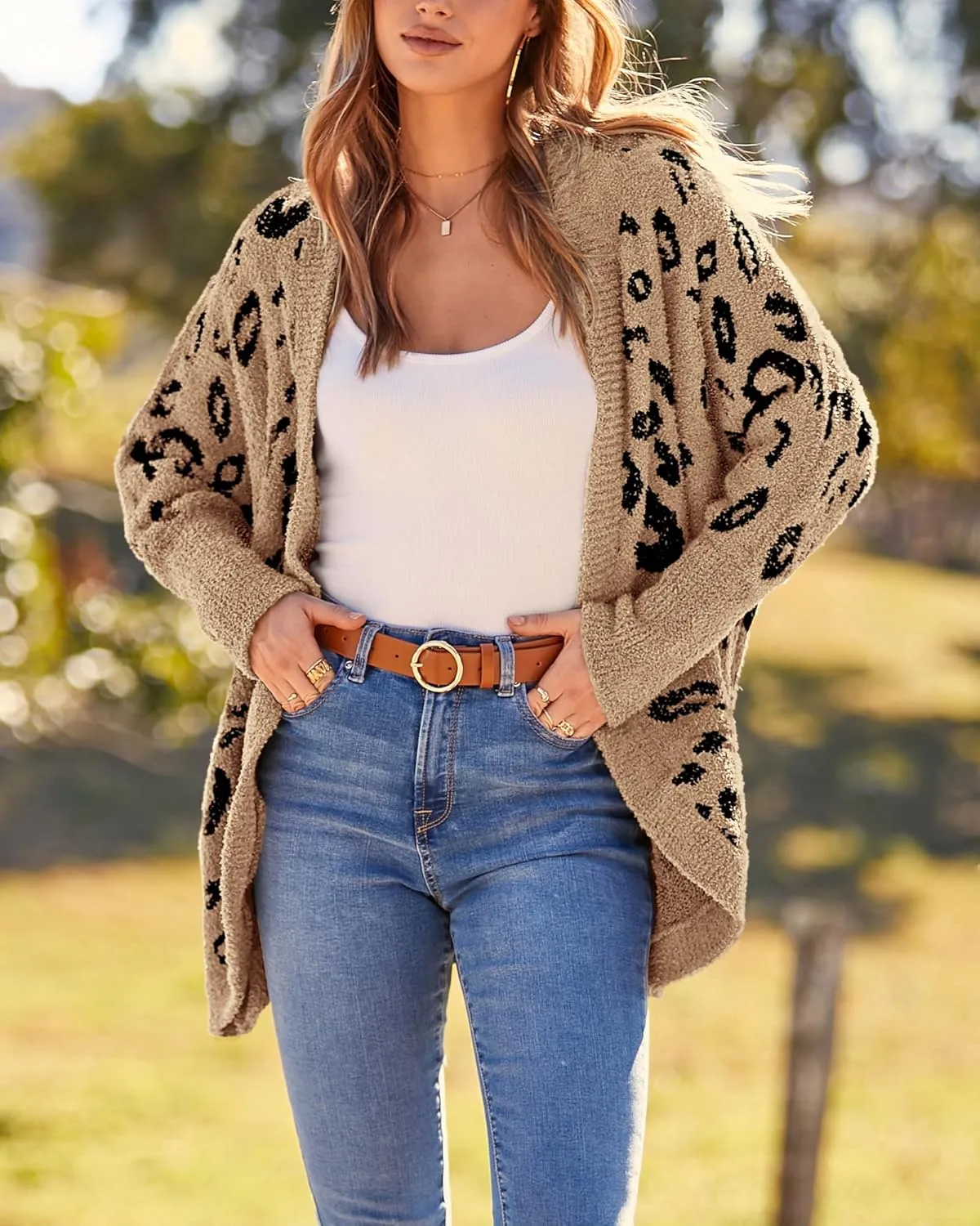 BTFBM Womens Cardigan Sweaters Long Sleeve Open Front Cardigans Fall Fashion Loose Knit Printed Outwear Spring Coats