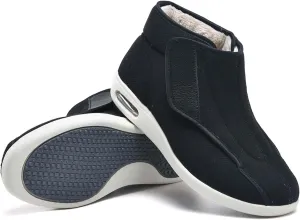 bumuam Women Wide Width Elderly Shoes,Adjustable Diabetic Shoes Easy to Slip On Wide Widths Shoes Orthopedic Edema Boots for Seniors Swollen Feet