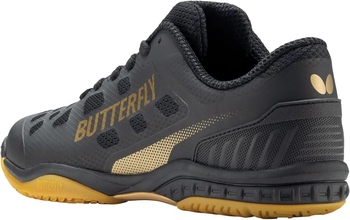Butterfly Lezoline Levalis Shoes: Performance Table Tennis Shoes, Enhanced Comfort and Fit, Soft Breathable Mesh Upper, Shock Absorption, High Grip, Footwork Support