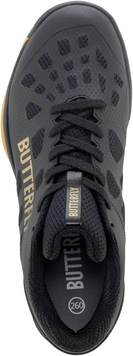 Butterfly Lezoline Levalis Shoes: Performance Table Tennis Shoes, Enhanced Comfort and Fit, Soft Breathable Mesh Upper, Shock Absorption, High Grip, Footwork Support