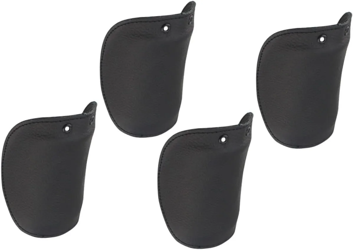 Cabilock 2 Pairs Working Shoes Covers Shoes Cover Steel Cowhide Shoes Indoor Shoe Covers Black