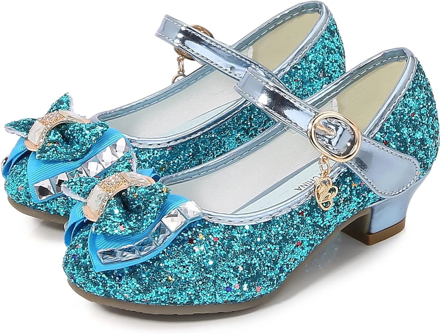 Cadidi Dinos Little Big Girl's Adorable Sparkle Princess Party Girls Dress Shoes