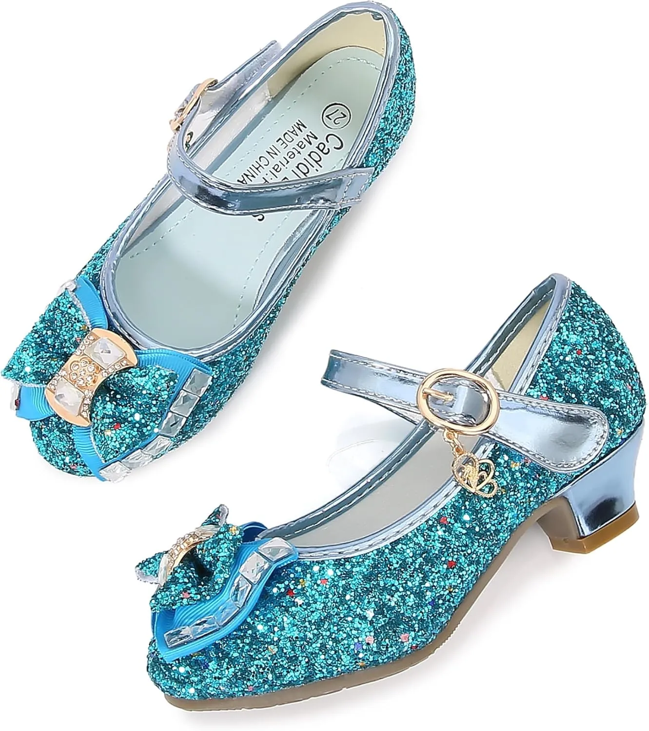 Cadidi Dinos Little Big Girl's Adorable Sparkle Princess Party Girls Dress Shoes