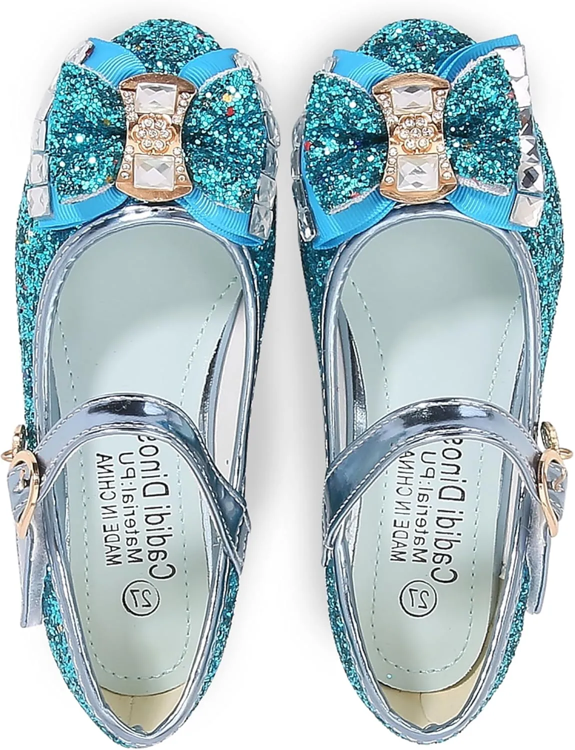 Cadidi Dinos Little Big Girl's Adorable Sparkle Princess Party Girls Dress Shoes
