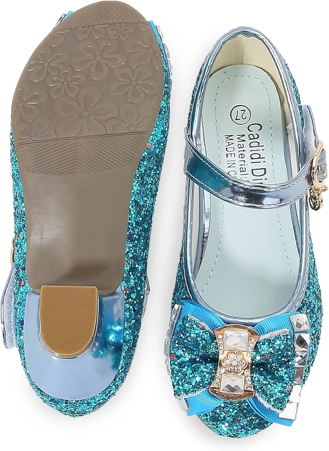 Cadidi Dinos Little Big Girl's Adorable Sparkle Princess Party Girls Dress Shoes