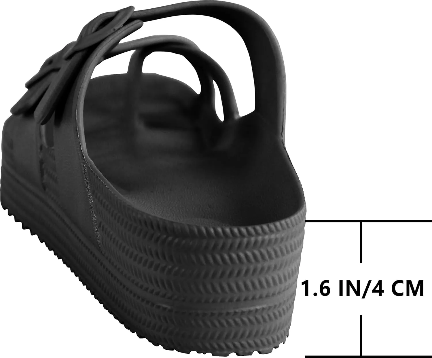 CAMVAVSR Womens Sandals with Arch Support - Comfortable Adjustable Buckles Beach Slides - Lightweight Summer Platform Sandal Chunky Cushioned