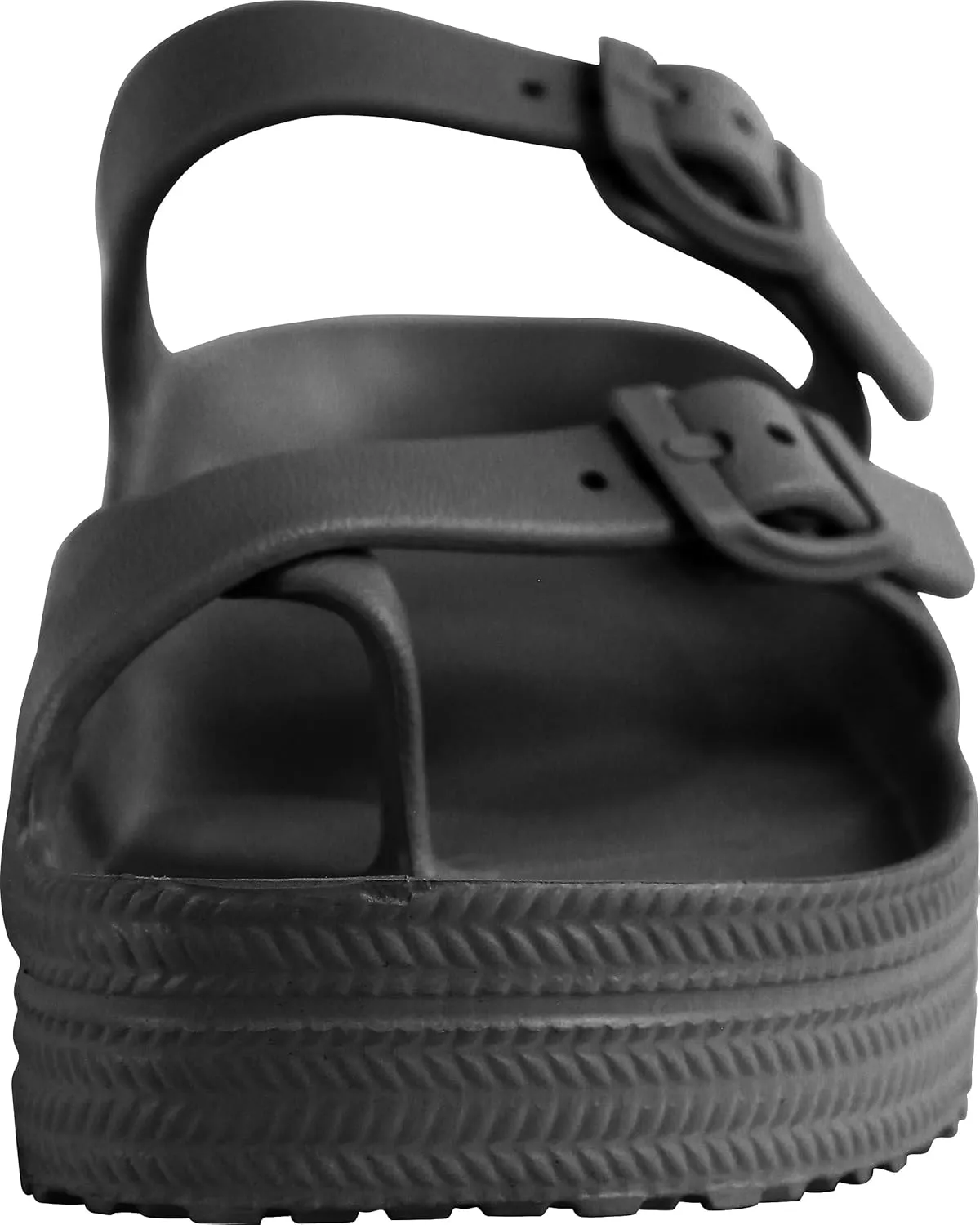 CAMVAVSR Womens Sandals with Arch Support - Comfortable Adjustable Buckles Beach Slides - Lightweight Summer Platform Sandal Chunky Cushioned