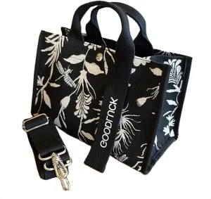 Canvas Crossbody Shoulder Bag for Women, Sling Tote with Handles & Removable Strap, Fanny Pack Travel Handbag
