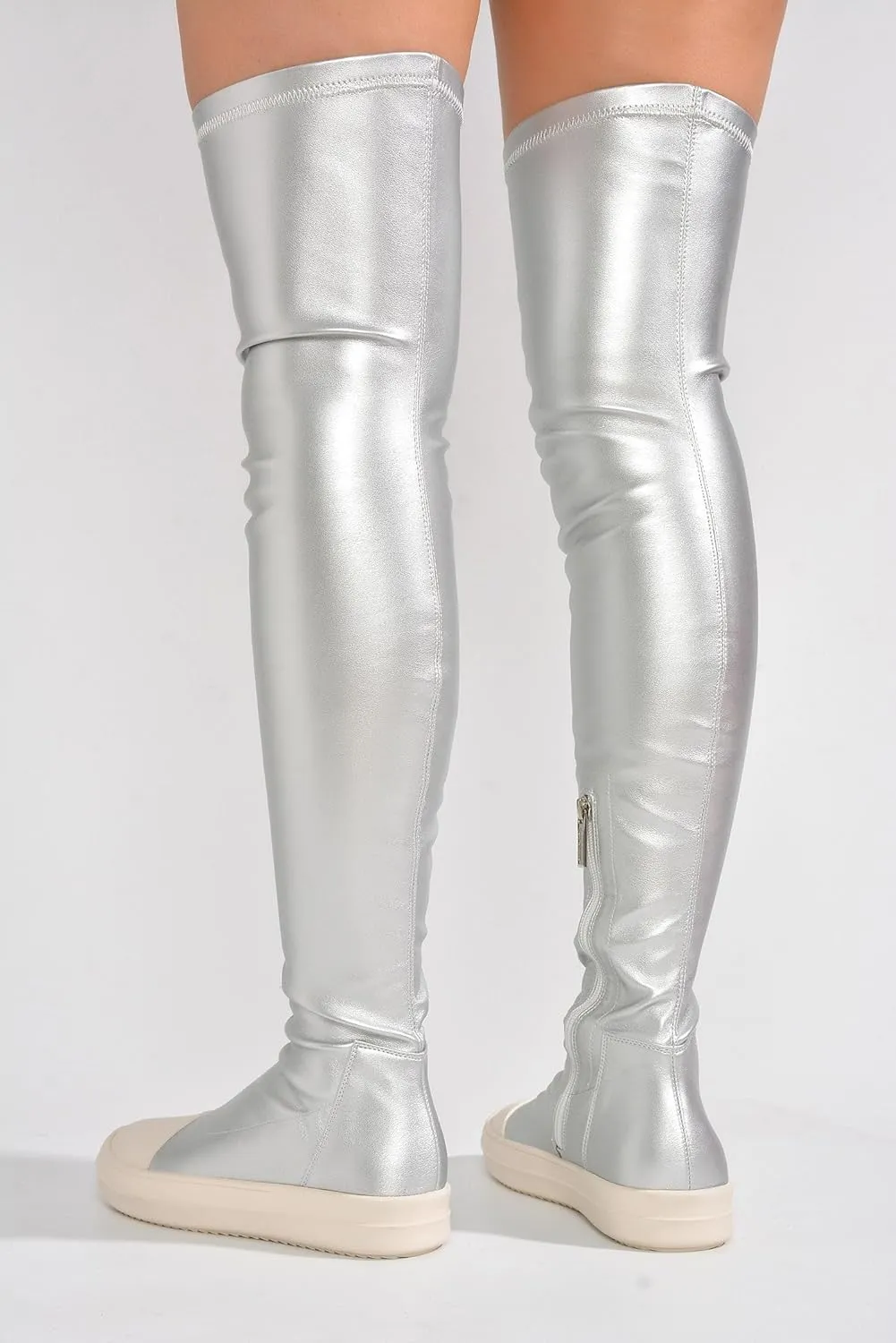 Cape Robbin Women Lug Sole Over the Knee Thigh high Round Toe Flat boots