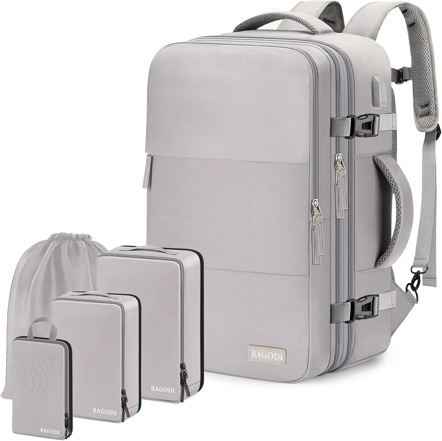 Carry-On Backpack - 42L Airline Approved Travel Backpack for Men & Women - Waterproof Business & Gym Laptop Daypack - Casual Daypack for Business & Weekend Hiking