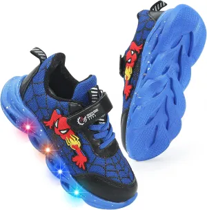 Cartoon LED Illuminated Sneakers for Outdoor Sports and Running with Breathable Design