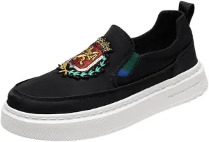 Casual Comfort Men's Slip-On Canvas Shoes - Flexible Design for Natural Movement, Durable for Daily Wear & Tear