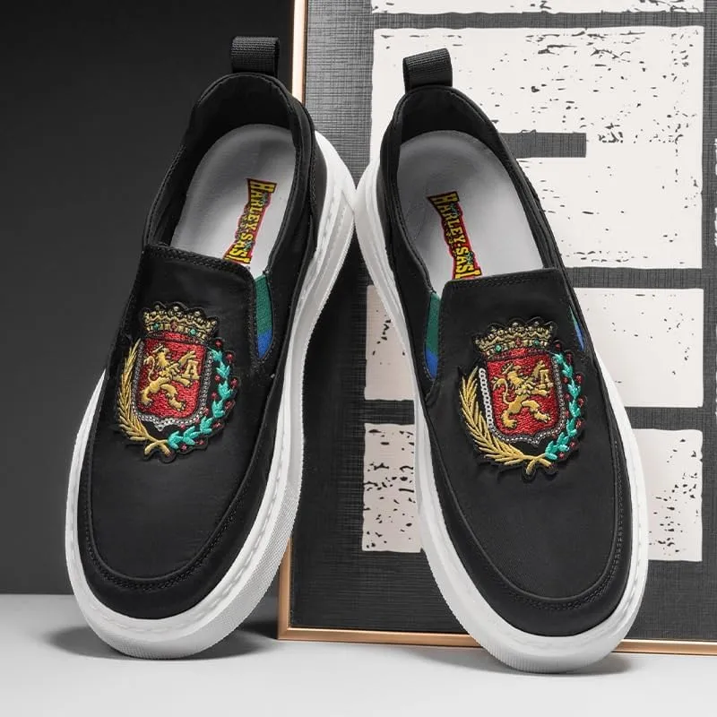Casual Comfort Men's Slip-On Canvas Shoes - Flexible Design for Natural Movement, Durable for Daily Wear & Tear