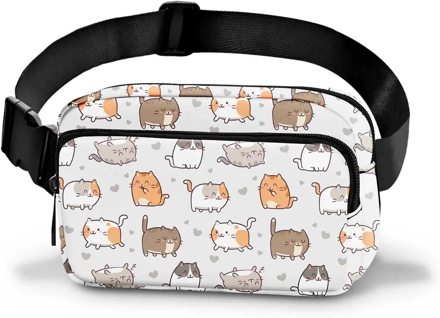 Cat Fanny Pack Women Belt Bag Fashion Waist Pack Easy for Store with Adjustable Strap Traveling Hiking Running Walking