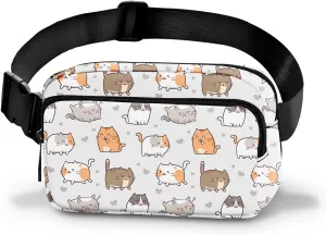 Cat Fanny Pack Women Belt Bag Fashion Waist Pack Easy for Store with Adjustable Strap Traveling Hiking Running Walking