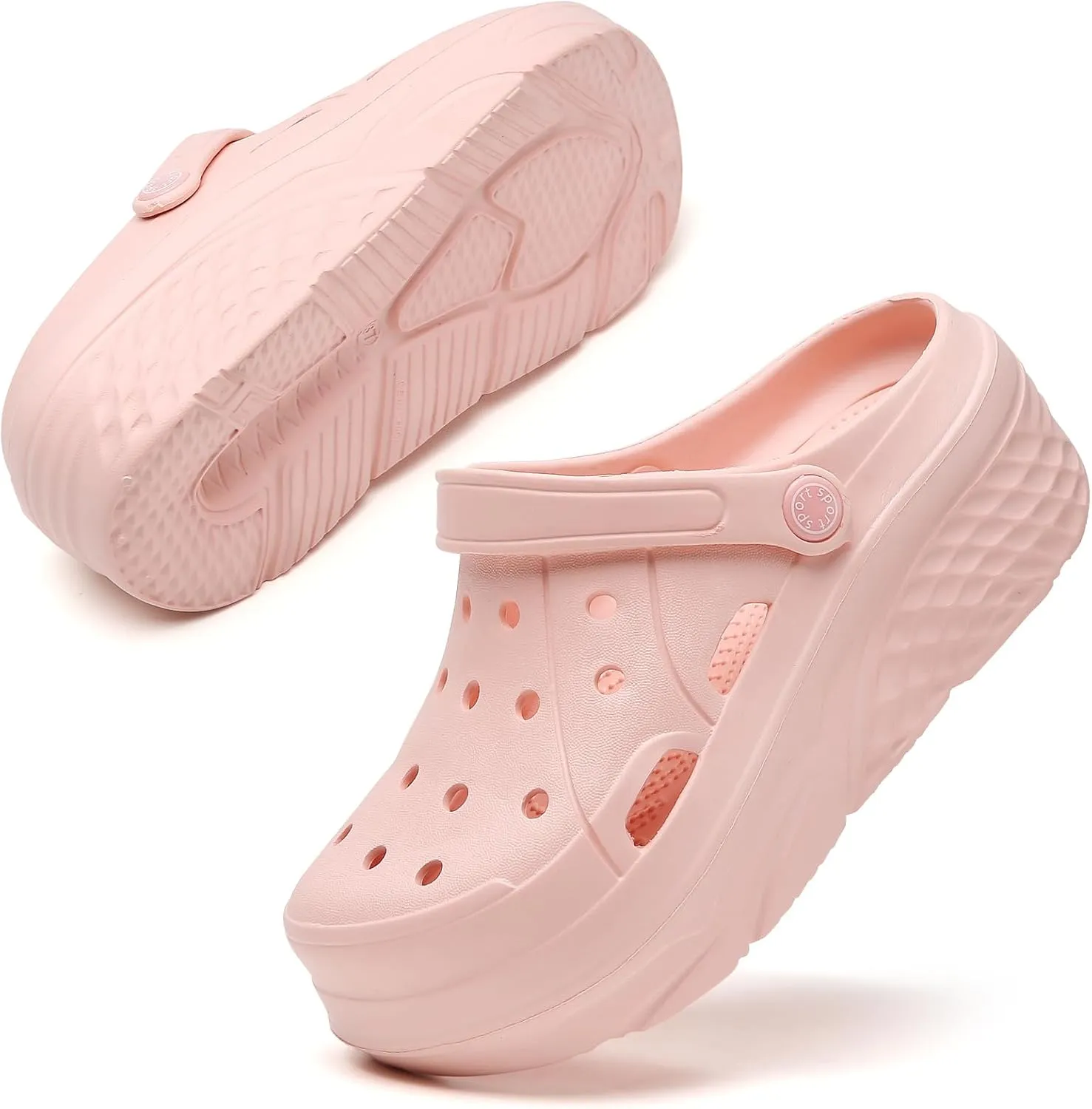 CERYTHRINA Gardener Platform Clogs Slippers Hight Heels Mules Clog Slip on Wedge Sandals