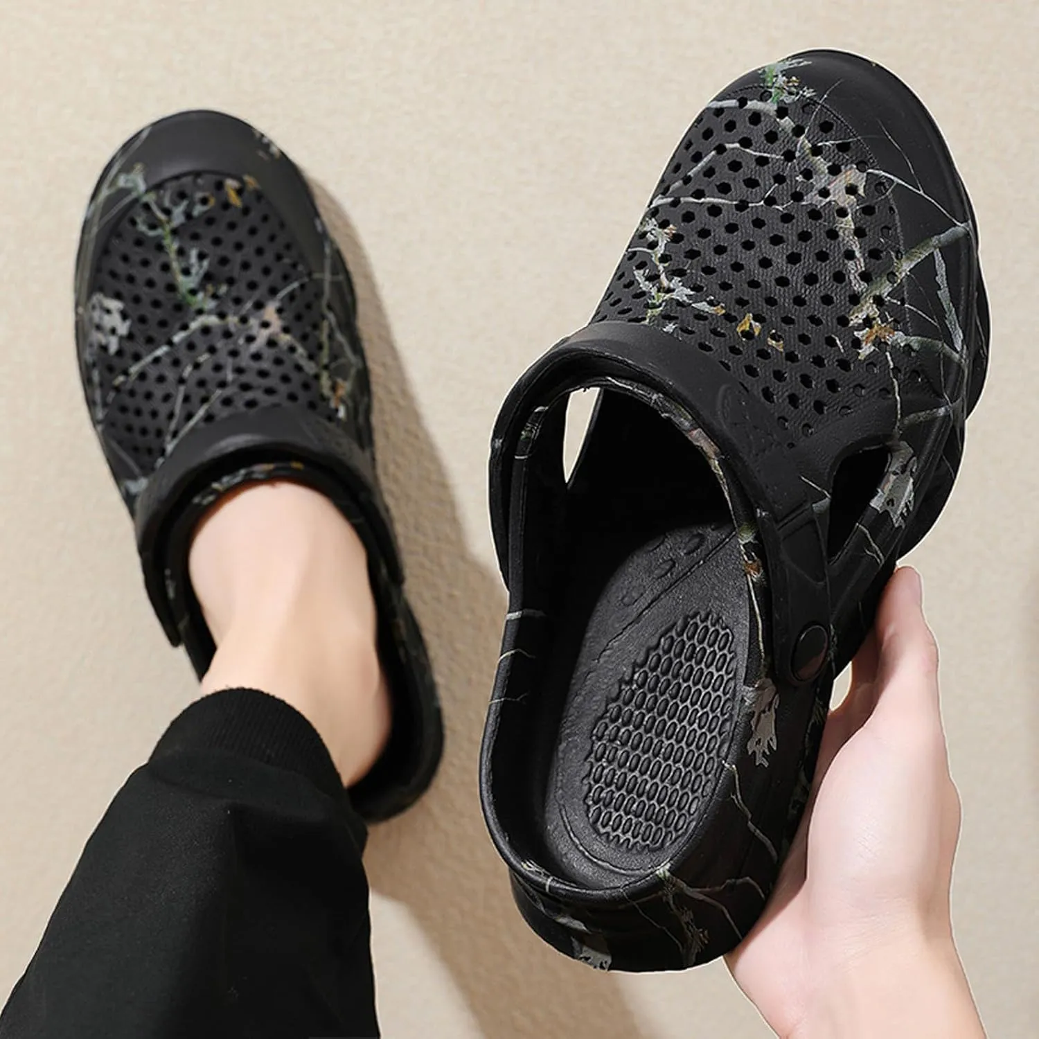 CERYTHRINA Men Garden Clogs Shoes Slippers: Lightweight Casual - Slip On Sandals for Outdoor Summer Beach Walking