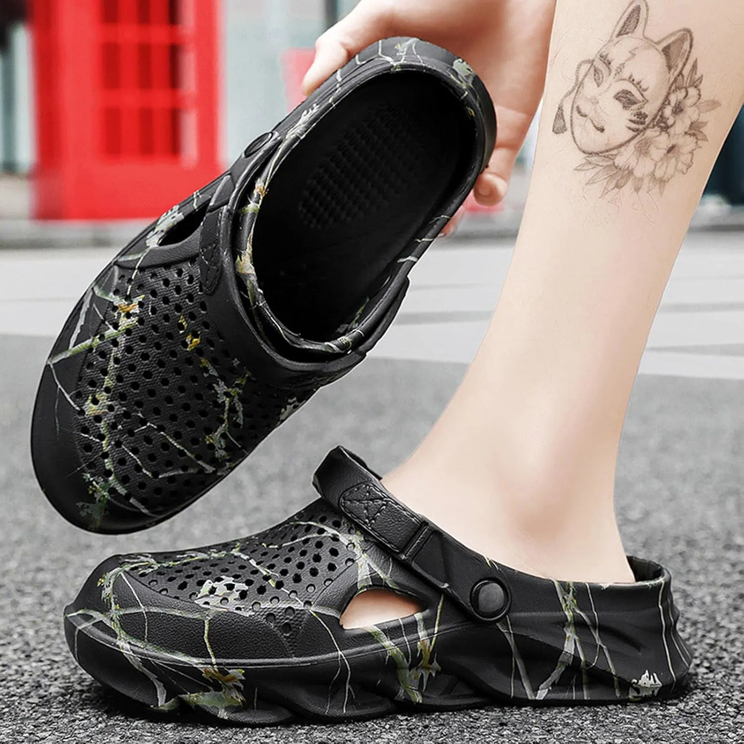 CERYTHRINA Men Garden Clogs Shoes Slippers: Lightweight Casual - Slip On Sandals for Outdoor Summer Beach Walking