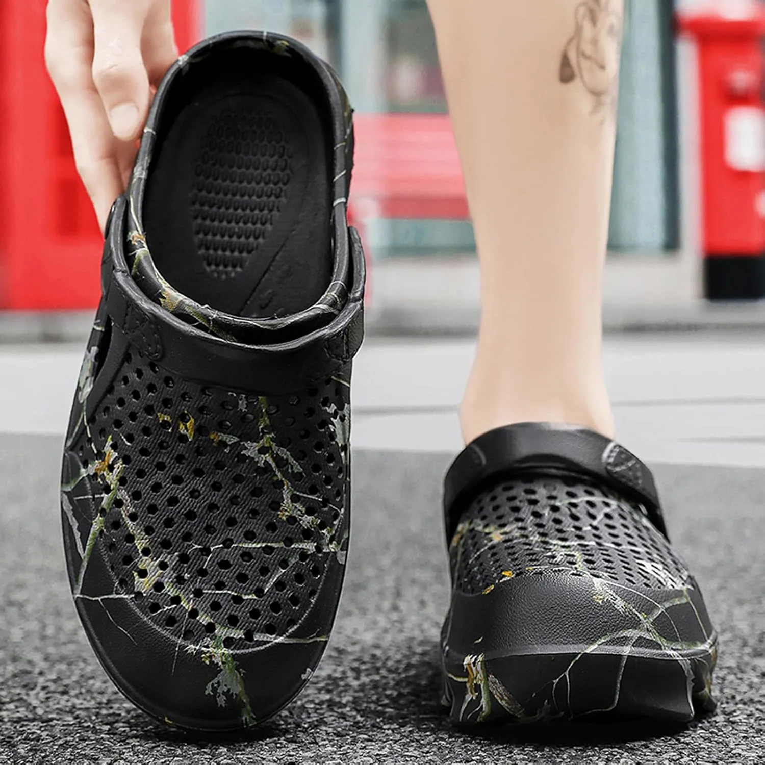 CERYTHRINA Men Garden Clogs Shoes Slippers: Lightweight Casual - Slip On Sandals for Outdoor Summer Beach Walking