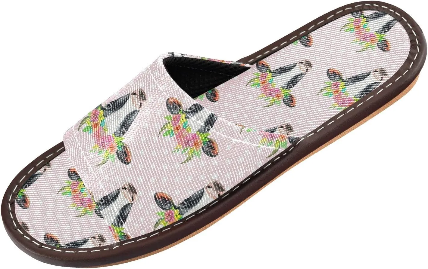 CHIFIGNO Cool and Reusable Summer Spa Shoes for Adults with Anti-slip Sole Size 4-5