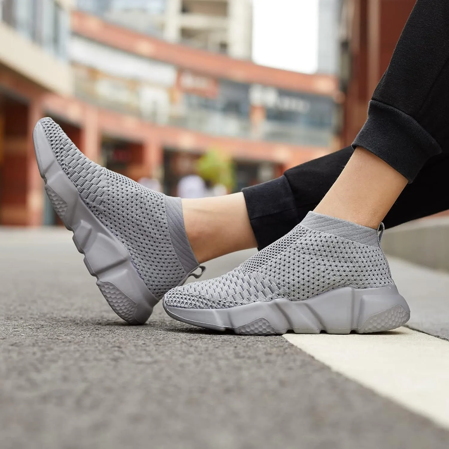 CHUI Boys Girls Breathable Sneakers Mesh Lightweight Easy Walk Casual Slip-On Athletic Running Walking Shoes