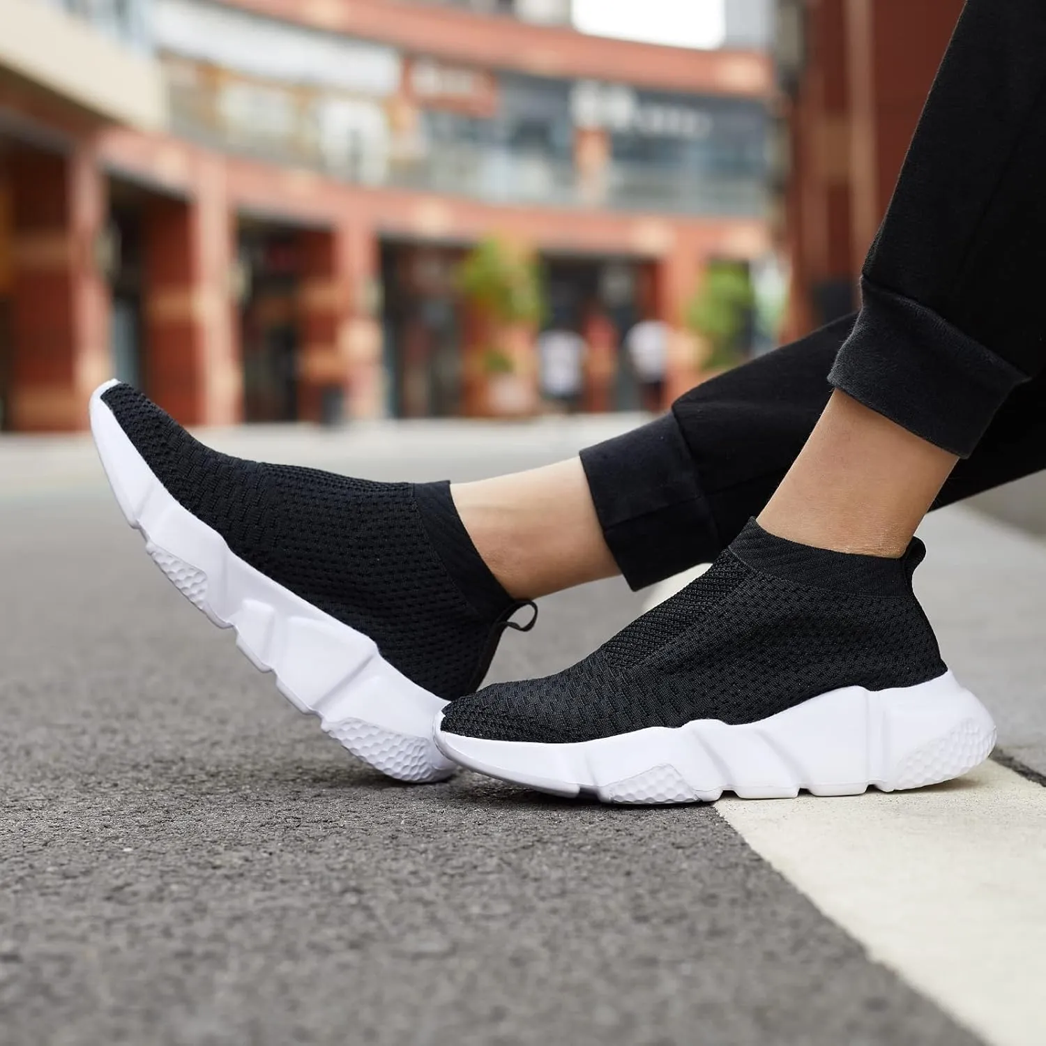 CHUI Boys Girls Breathable Sneakers Mesh Lightweight Easy Walk Casual Slip-On Athletic Running Walking Shoes