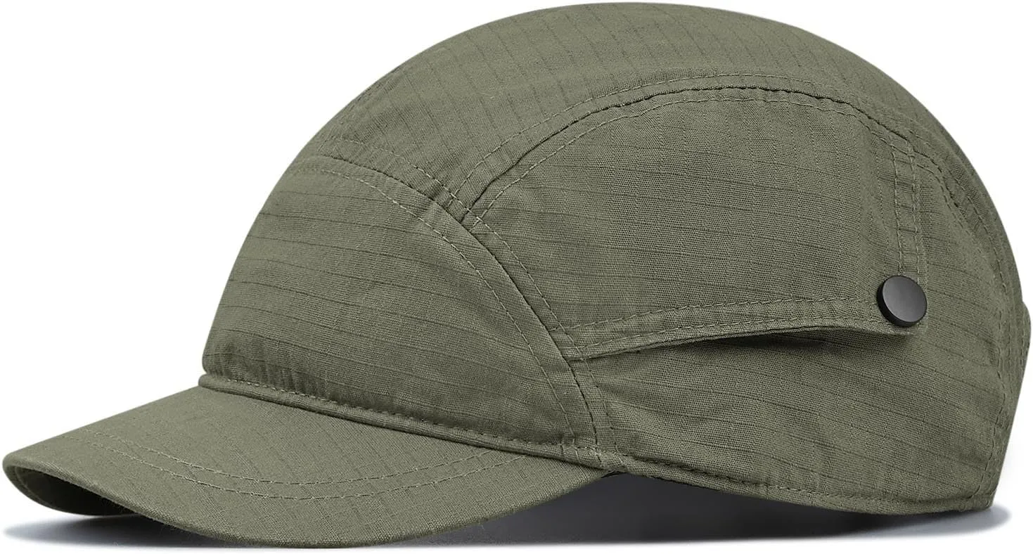 CLAPE Short Brim Cap US Printed Adjustable Baseball Cap Street Casual Bendable Flat Bill Trucker Hat Cap