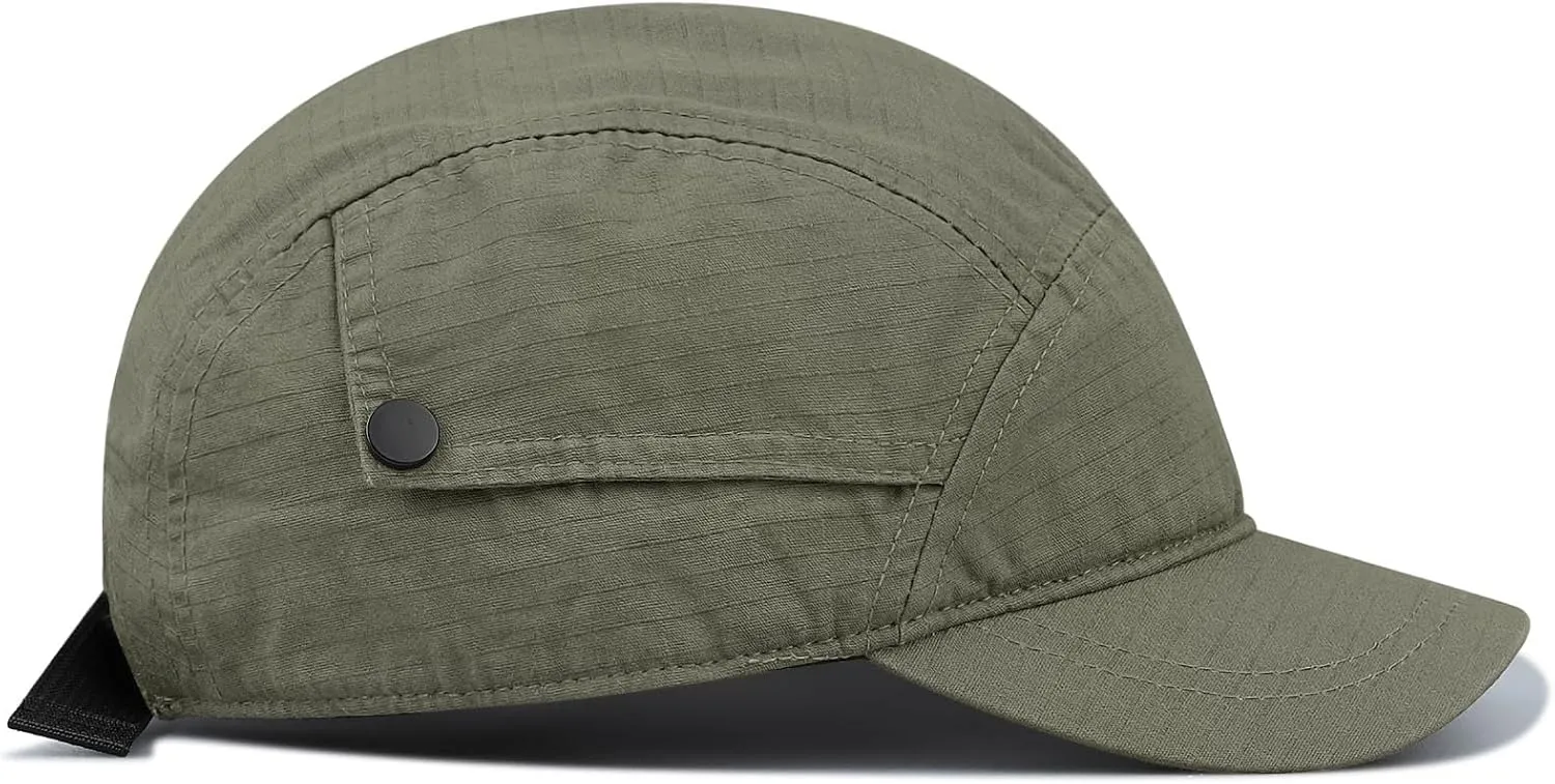 CLAPE Short Brim Cap US Printed Adjustable Baseball Cap Street Casual Bendable Flat Bill Trucker Hat Cap