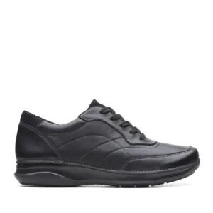 Clarks Women's Appley Tie Black Leather