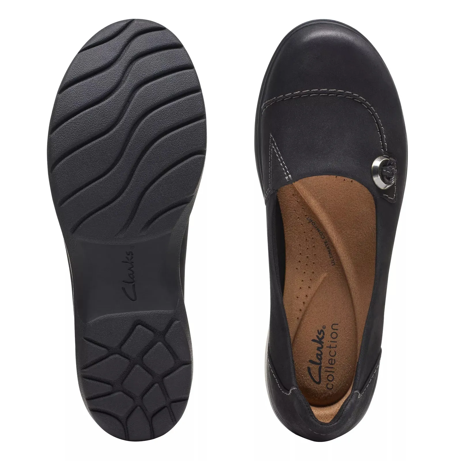 Clarks Women's Carleigh Lulin Black Nubuck 26175057