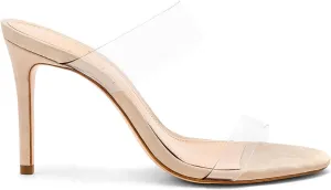 Clear Heels Mule Sandals for Women Open Toe Stiletto Transparent Strap Heels Shoes