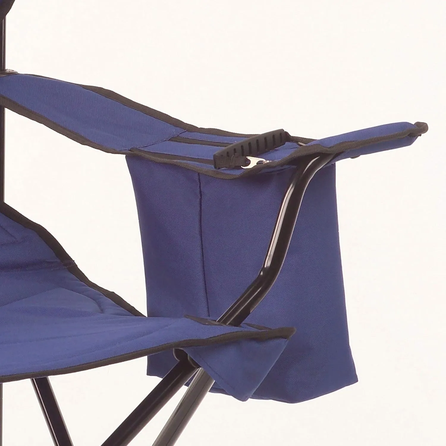 Coleman Portable Quad Camp Chair with 4-Can Cooler, Cushioned Seat & Back with Side Pockets & Cup Holder, Carry Bag Included