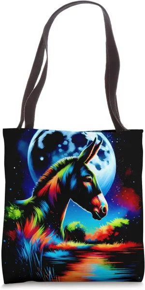 Colorful Mule Spirit Animal Cool Illustration Art Tote Bag