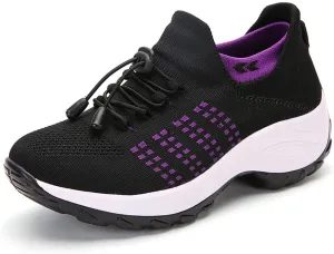 Comfort Orthowear Shoes, Comfortwear Ortho Stretch Cushion Shoes for Women, Slip-On Lightweight Casual Platform Shoes