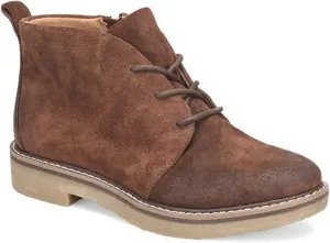 Comfortiva Women's Rebeca Italian Suede Slip-Resistant Ankle Boots with Side Zipper rain, Rich Brown, 7