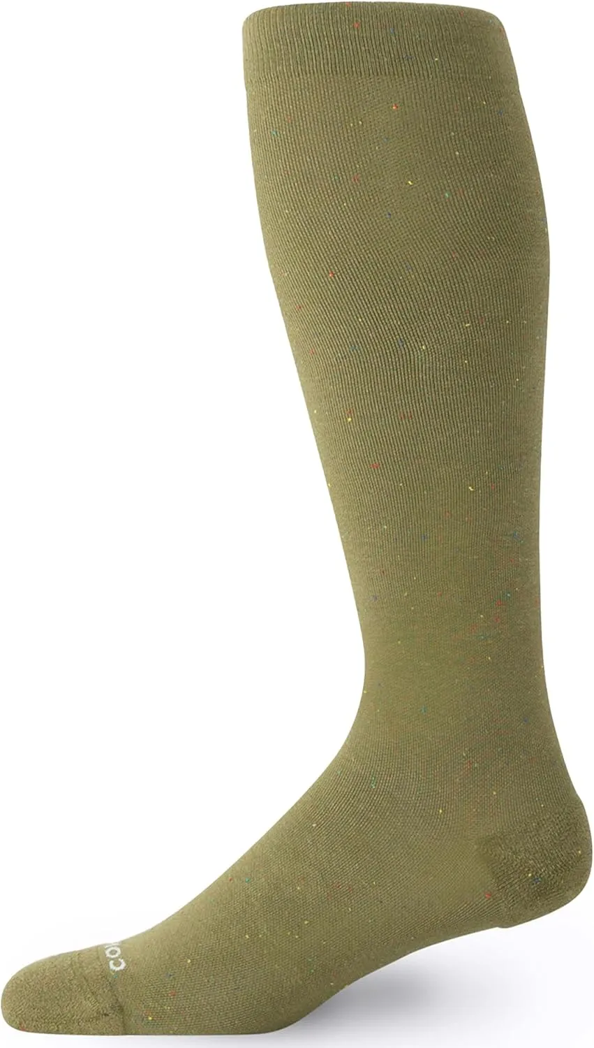 Comrad Recycled Cotton Knee High Socks - 15-20mmHg Graduated Compression Socks - Soft & Breathable Support Socks, Unisex