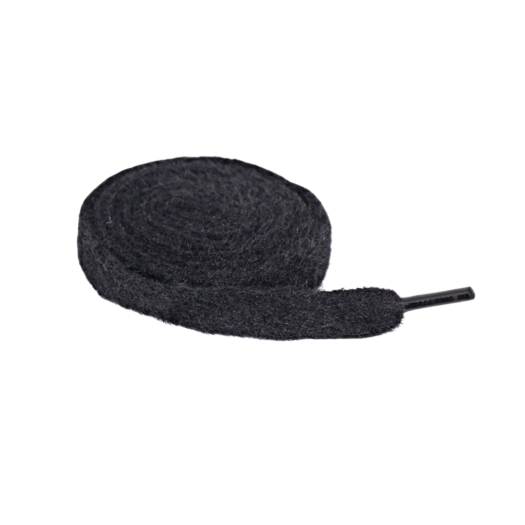 COZY FUZZY BLACK SHEEP FAT LACES