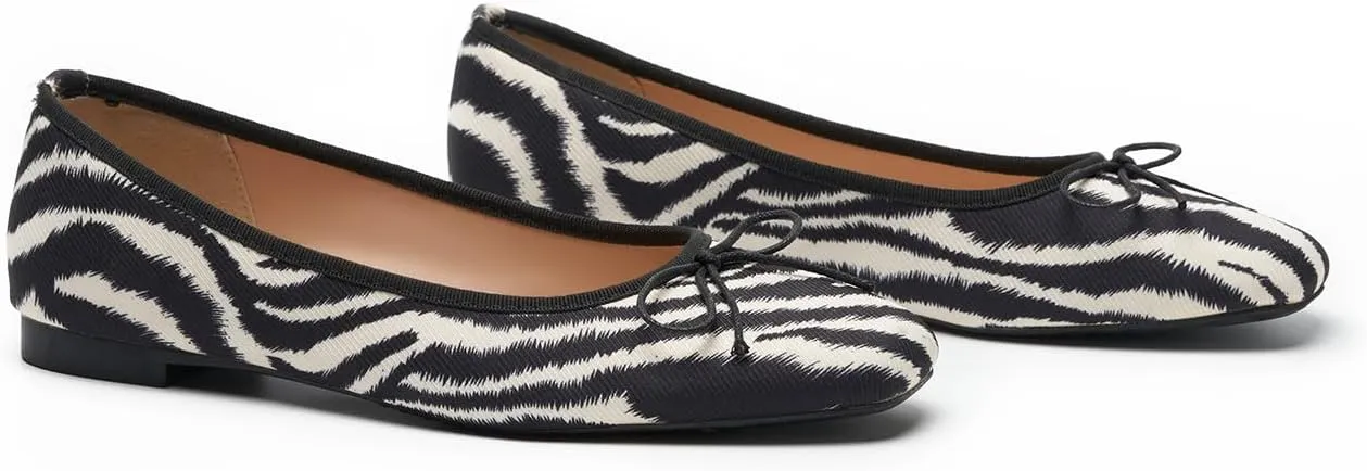 C.Paravano Women's Ballet Flats, Comfortable Slip On Round Toe Flat Shoes, Casual Walking Shoes for Women, Slip-On Bow Dressy Flats for Work Office & Wedding Party