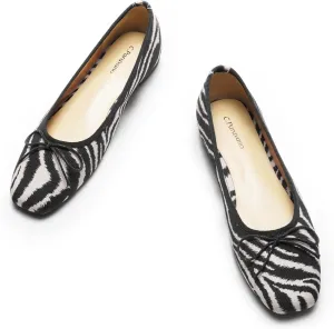 C.Paravano Women's Ballet Flats, Comfortable Slip On Round Toe Flat Shoes, Casual Walking Shoes for Women, Slip-On Bow Dressy Flats for Work Office & Wedding Party