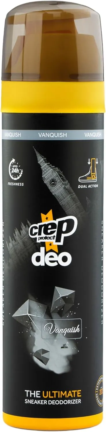 Crep Protect Shoe Deodorizer Spray - Shoe Smell Eliminator Delivers 24-Hour Odor Protection, Residue-Free Formula for All Sneakers, Refreshing Scent (Vanquish, 5.07oz)