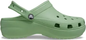 Crocs Women's Classic Platform Clog, Fair Green, 3 UK