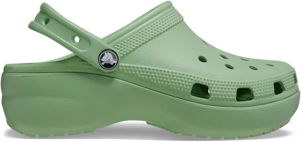 Crocs Women's Classic Platform Clog, Fair Green, 3 UK