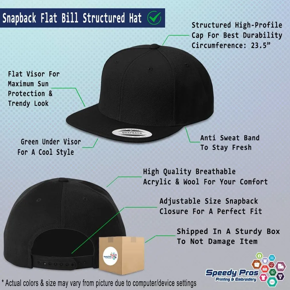 Custom Snapback Hat for Men Flat Brim Hats Atheism Skepticism Embroidered Flat Bill Hat Acrylic