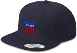 Custom Snapback Hats for Men & Women Democrat A Embroidery Acrylic